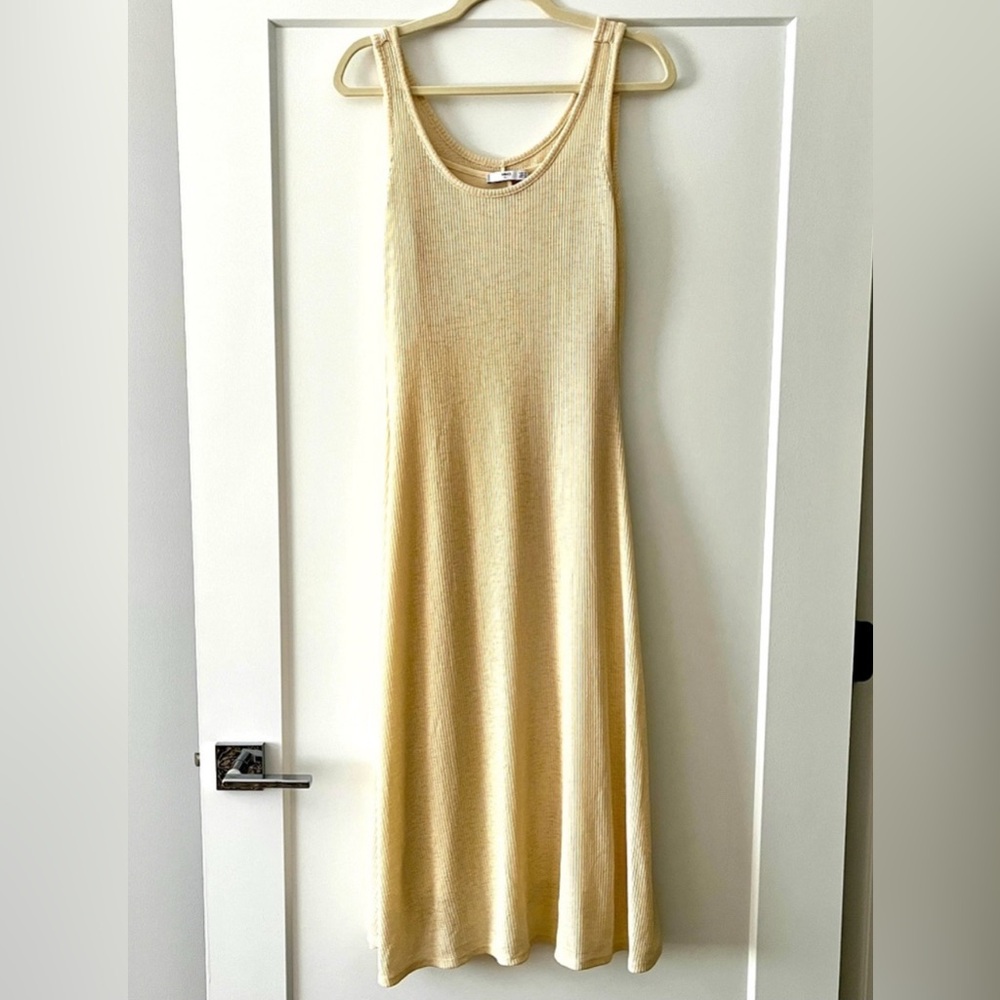 MANGO Scoop Neck Midi Dress